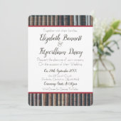  boekenkast bruiloft uitnodiging (Staand voorkant)