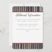  boekenkast bruiloft uitnodiging (Achterkant)