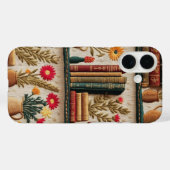 Boekenkast in borduurstijl Case-Mate iPhone case (Achterkant (horizontaal))