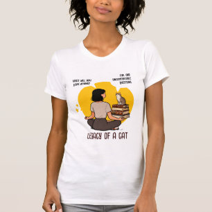 Boekenkattenliefhebber intellectuele humor citaat  t-shirt