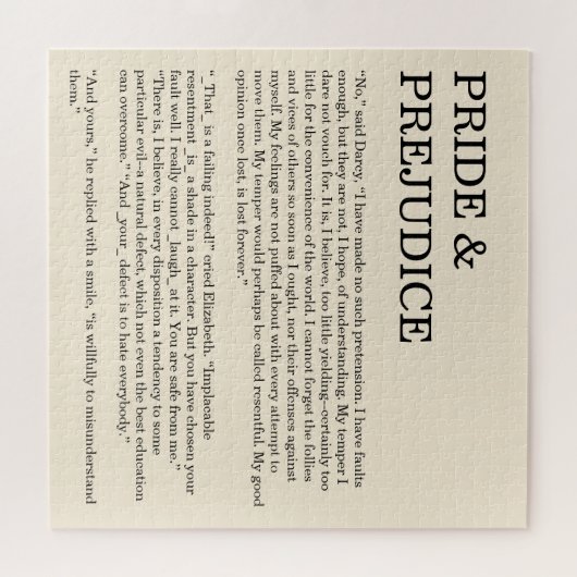  boekenknotering Jane Austen Legpuzzel (Horizontaal)