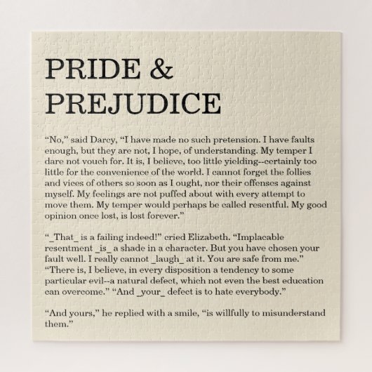  boekenknotering Jane Austen Legpuzzel (Verticaal)