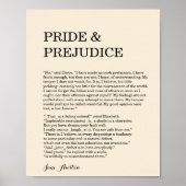  boekenknotering Jane Austen Poster (Voorkant)