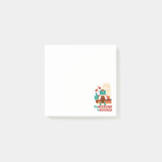 Boekenleesliefhebbers weekend post-it® notes (Voorkant)
