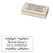 Boekenlegger-label voor kinderen met rustieke takk rubberstempel (Gestempeld)