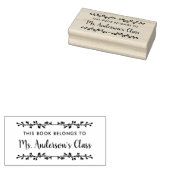 Boekenlegger Label voor Onderwijzer met Landelijke Rubberstempel (Gestempeld)