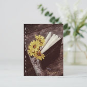 Boekenlegger met rustieke Afrikaanse gele madelief Briefkaart (Staand voorkant)