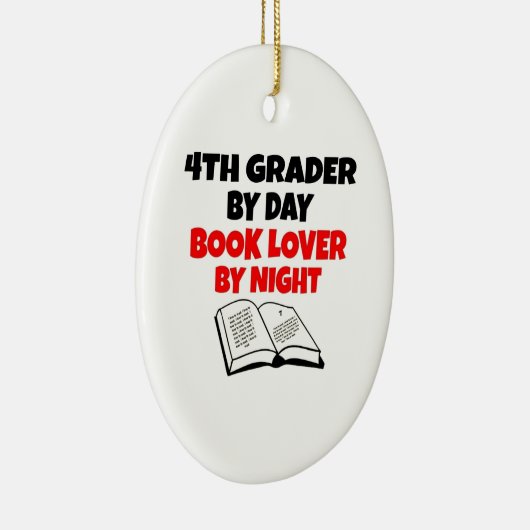 Boekenliefhebber 4e klasser keramisch ornament (Rechts)