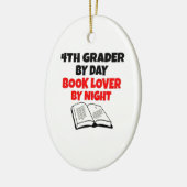 Boekenliefhebber 4e klasser keramisch ornament (Links)