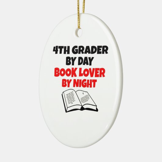 Boekenliefhebber 4e klasser keramisch ornament (Links)