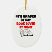 Boekenliefhebber 4e klasser keramisch ornament (Voorkant)