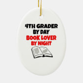 Boekenliefhebber 4e klasser keramisch ornament (Achterkant)