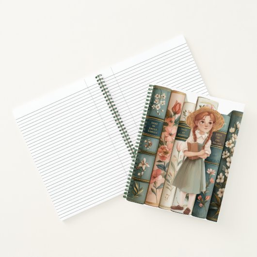 boekenliefhebber | Anne van Green Gables | Bloemen Notitieboek (Binnen)
