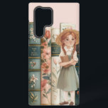 boekenliefhebber | Anne van Green Gables | Bloemen Samsung Galaxy Hoesje<br><div class="desc">Deze schattige telefoonhoes is voorzien van decoratieve bloemenboeken die allemaal in de rij staan. De stekels op de boeken hebben alle boeken uit de Anne of Green Gables-serie van LM Montgomery.</div>