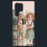 boekenliefhebber | Anne van Green Gables | Bloemen Samsung Galaxy Hoesje<br><div class="desc">Deze schattige telefoonhoes is voorzien van decoratieve bloemenboeken die allemaal in de rij staan. De stekels op de boeken hebben alle boeken uit de Anne of Green Gables-serie van LM Montgomery.</div>