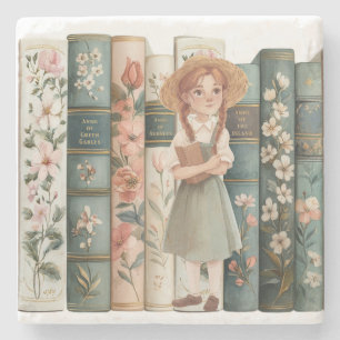 boekenliefhebber   Anne van Green Gables   Bloemen Stenen Onderzetter