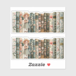 boekenliefhebber | Anne van Green Gables | Bloemen Sticker