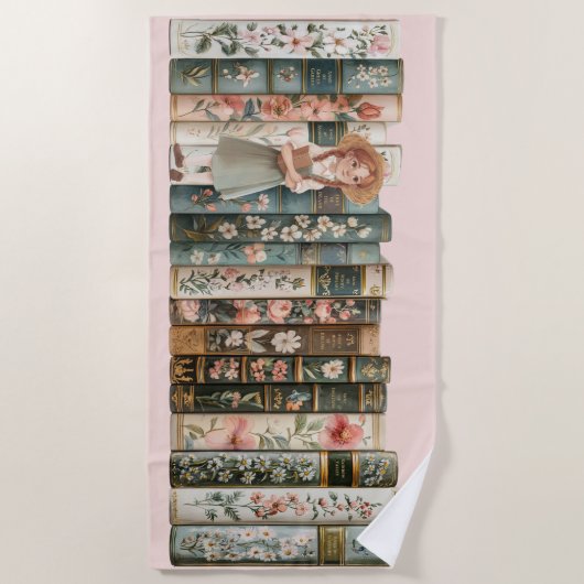 boekenliefhebber | Anne van Green Gables | Bloemen Strandlaken (Voorkant)