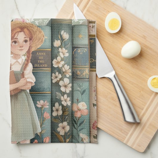 boekenliefhebber | Anne van Green Gables | Bloemen Theedoek (Quarter Fold)