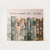 boekenliefhebber | Anne van Green Gables | Bloemen Wandkleed (Voorkant (horizontaal))