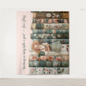 boekenliefhebber | Anne van Green Gables | Bloemen Wandkleed (Voorkant)