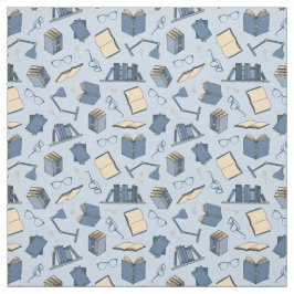 Boekenliefhebber Blauwe Boeken en Leesbril Stof