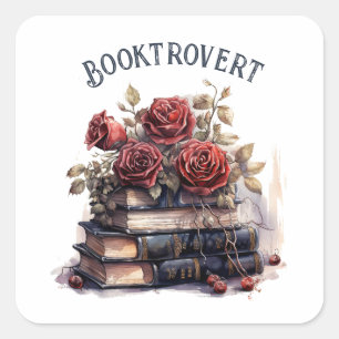 Boekenliefhebber, Boekenliefhebber Vierkante Sticker