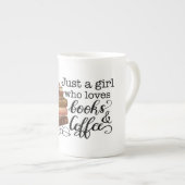 Boekenliefhebber Bone China Mok (Voorkant rechts)