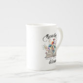 Boekenliefhebber Bone China Mok (Voorkant rechts)