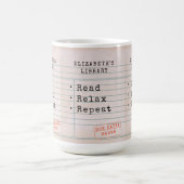 Boekenliefhebber Bookish Bookworm Library Kaart Koffiemok (Center)