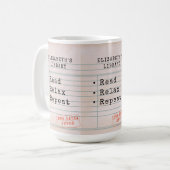 Boekenliefhebber Bookish Bookworm Library Kaart Koffiemok (Voorkant links)