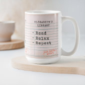 Boekenliefhebber Bookish Bookworm  Library Kaart Koffiemok