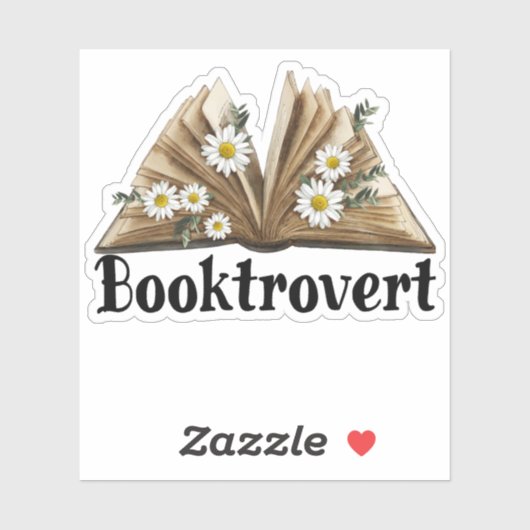 Boekenliefhebber Booktrovert Sticker (Vel)