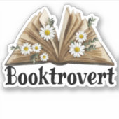 Boekenliefhebber Booktrovert Sticker (Voorkant)