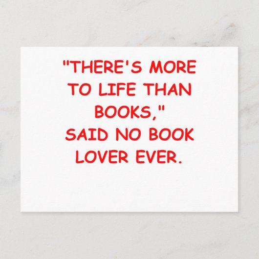 boekenliefhebber briefkaart (Voorkant)