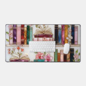 Boekenliefhebber Bureaumat | Bloemstuk Boekenplank (Keyboard & Muis)