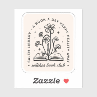 Boekenliefhebber club heks meisjes squad sticker
