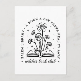 Boekenliefhebber club heksenmeisjes lezen squad briefkaart