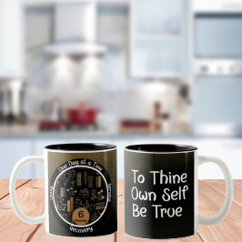 Boekenliefhebber - Custom Sobriety Gift Tweekleurige Koffiemok