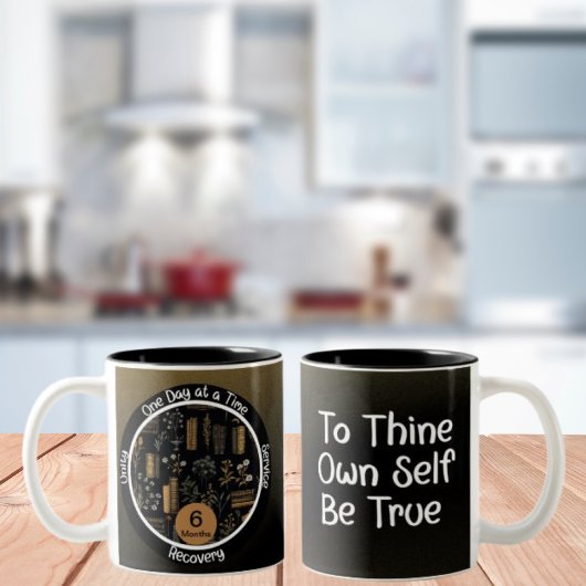 Boekenliefhebber - Custom Sobriety Gift Tweekleurige Koffiemok