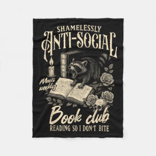 Boekenliefhebber die onbeschaamd antisociaal leest fleece deken