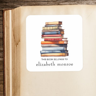 Boekenliefhebber Dit boek is van Custom Vierkante Sticker