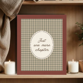 Boekenliefhebber Elegant Vintage Gingham Cadeau Poster