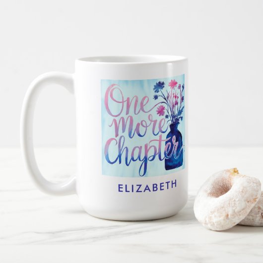 Boekenliefhebber Gift Blue One More Chapter Wildfl Koffiemok (Met donut)