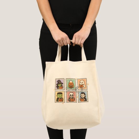Boekenliefhebber Halloween Tote Bag (Voorkant (product))