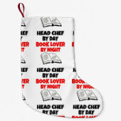 Boekenliefhebber Hoofd Chef Kleine Kerstsok (Voorkant)