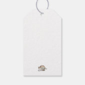 Boekenliefhebber Kattenillustratie - Opgerold & Ge Cadeaulabel (Achterkant)