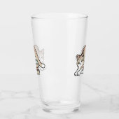 Boekenliefhebber Kattenillustratie - Opgerold & Ge Glas (Links)