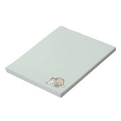 Boekenliefhebber Kattenillustratie - Opgerold & Ge Notitieblok (Linkerzijde)