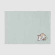 Boekenliefhebber Kattenillustratie - Opgerold & Ge